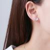 Fashion Silver Color Hypoallergenic Heart Stud Earrings for Women Elegant Wedding Jewelry Pendientes Brincos Eh908