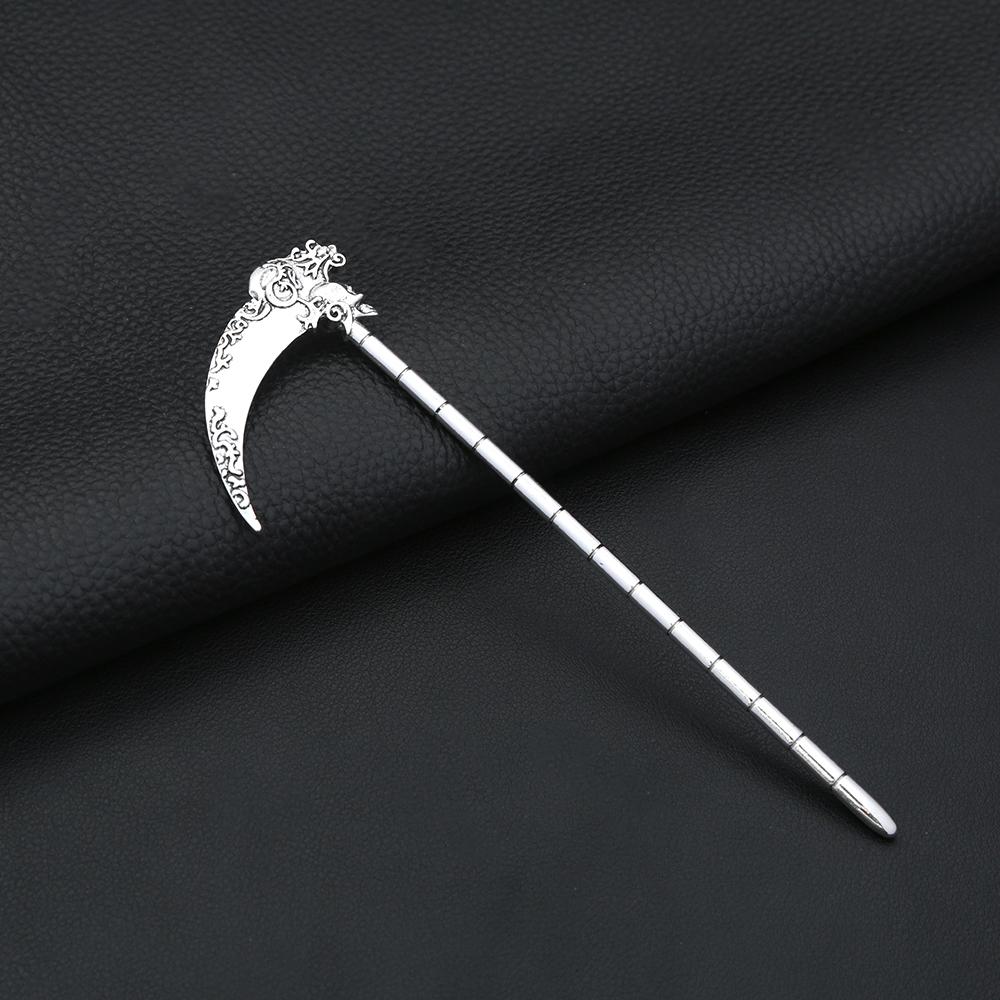 Vintage Nordic Vikings Lunar Phase Sword Hairpins Fashion Punk Viking Animal Hair Stick For Women Men Amulet Jewelry