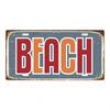 Summer Beach Retro Tin Sign Licenses Plate Plaque Metal Vintage Poster for Pub Bar Surf