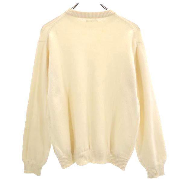 Y's Made In Japan Long Sleeve Sweater Off White Knit Men's Used