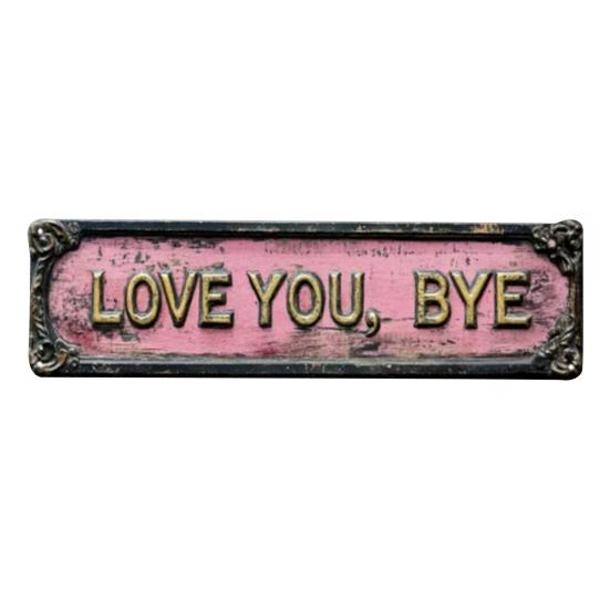 

Люблю тебе Бувай Вінтажна металева настінна табличка Ретро Рустикальний стиль Настінне мистецтво Табличка для дому Бару Коридору Передпокою Декор гаражних дверей Small
