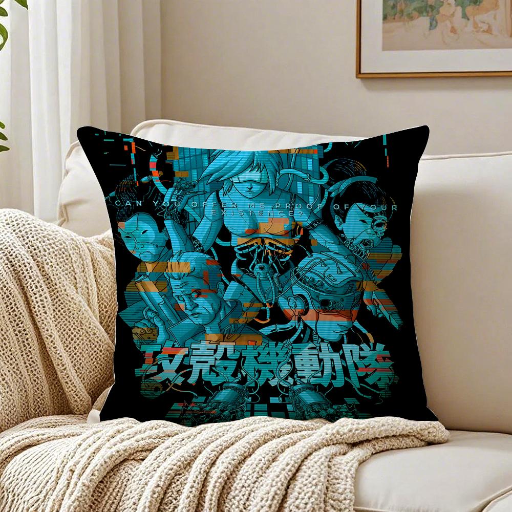 anime scifi GGhost IIn The SShell Cushion Cover Pillowcase Antidustmite living Room Sofa Decor Cushion Room