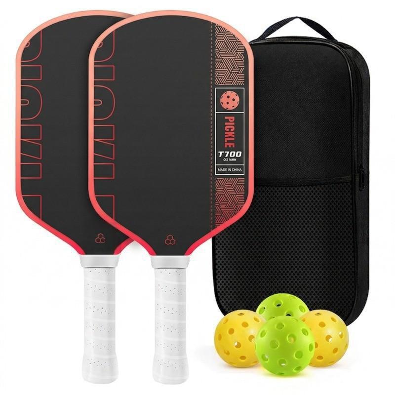 T700 Carbon Fiber Pickleball Paddle Set Complete Rackets