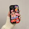 3d Graffiti Cute Dog Cartoon Animals Shockproof Phone Case For Iphone 14 13 12 11 Pro Max Fashion Soft Silicone Phone Back Cover