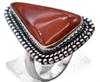 Red Carnelian Natural Gemstone Ethnic Antique Design Ring US Size-6.5 A94