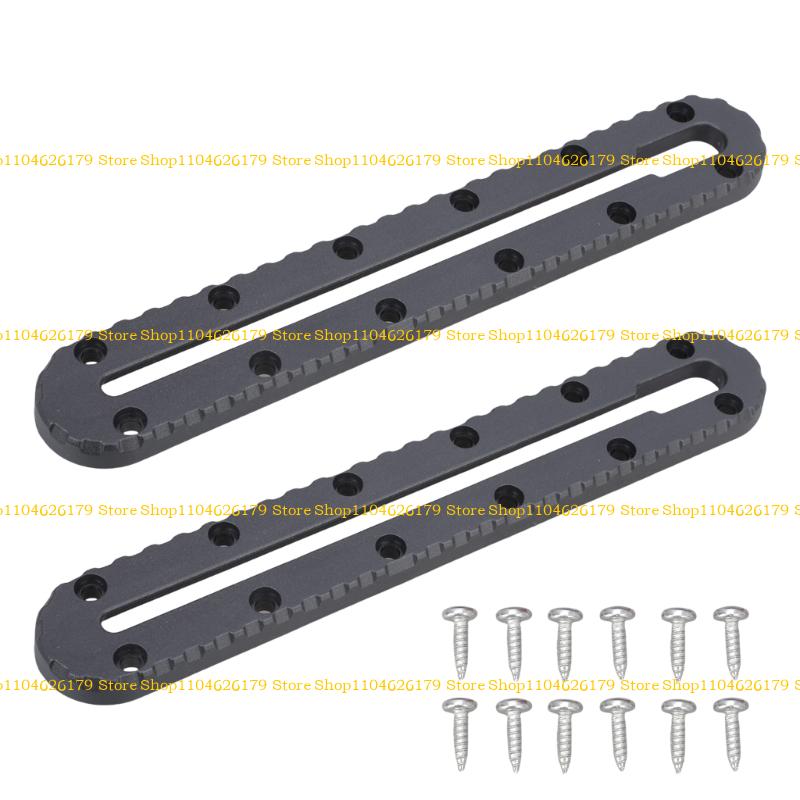 A1A2 2Pcs Kayak Low Profile Track Fishing Rod Holder Mounting Base Slide Track