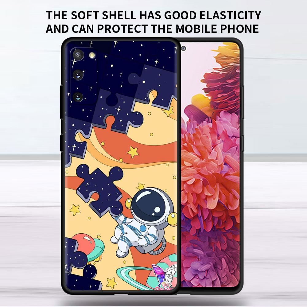 

Мягкий чехол для Samsung Galaxy Note 20 Ultra 10 Plus Lite A50 A70 A20 A40 A20e 9 8 A60 A10e Чехол для телефона Мультяшный Крутой Астронавт Sac Samsung Note 8