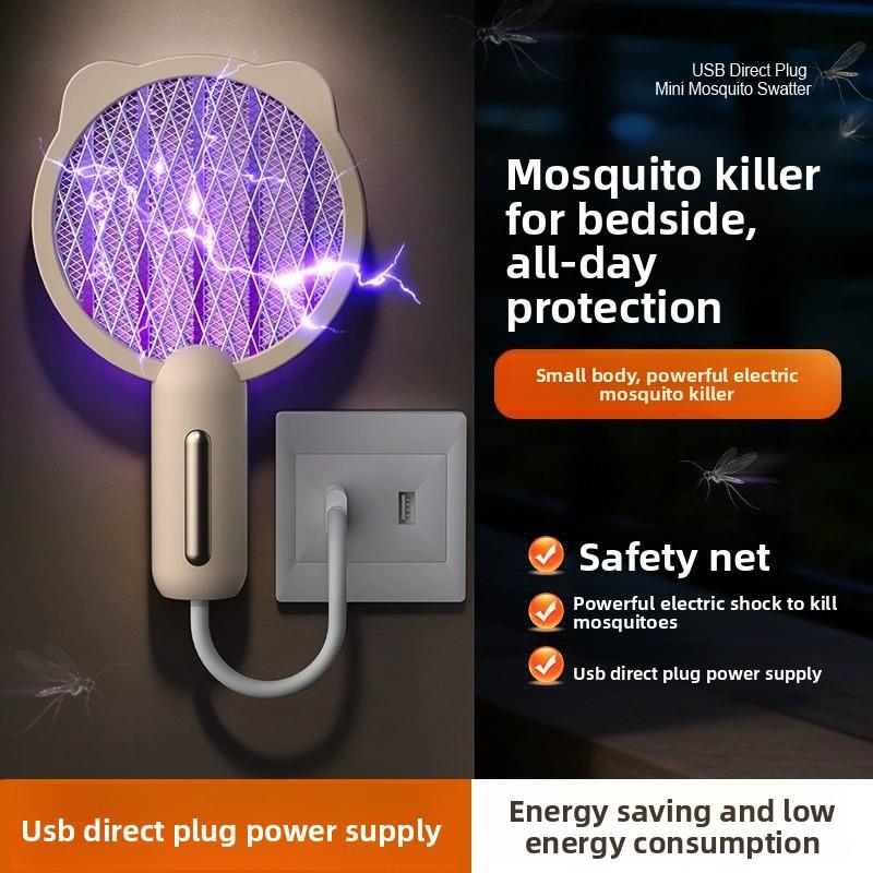 2-in-1 Electric Mosquito Swatter with UV Light for Home