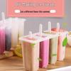 4-Cavity Cute Popsicle Mold for Homemade Ice Cream, DIY Ice Pop with Lid