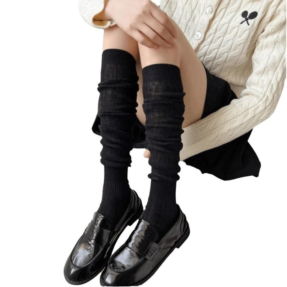 1pair Loose Thigh High Socks Breathable Lolita Ballet Stockings Sweet Long Stockings Women