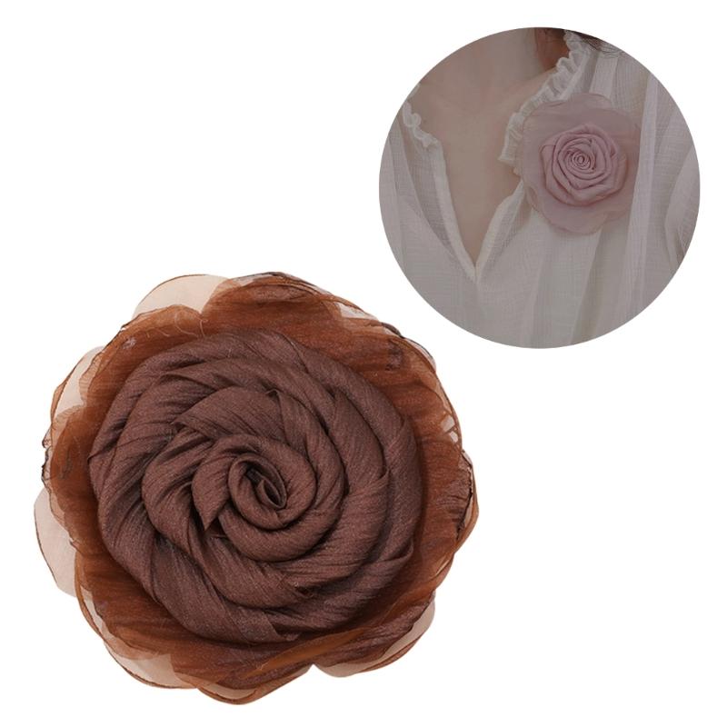 Elegant Flower Brooch Hair Clip Flower Hairpin Stylish Accessory Fashion Lapel Pin Headpieces Gift for Fashion Lover