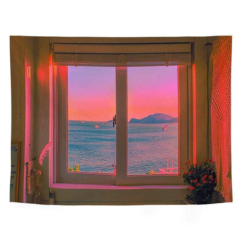 VIKAMA Atmospheric Landscape Tapestry Bedroom  Living Room Sofa Backdrop Guesthouse  Dormitory Decorative Hanging Tapestry