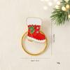 Holiday Table Rings for Christmas Napkin Use, Color Detail Table Piece with Enamel Look and Single Unit Scope