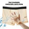 Yousheng Men Boxer Underwear Mid-rise Comfortable Fit High Elasticity Shorts Panties Lace Mesh Yarn Seamless Underwear