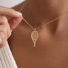 Sports Pendant Necklace Tennis Racket Pendant Necklace Sports Series Charm Necklace Jewelry for Women