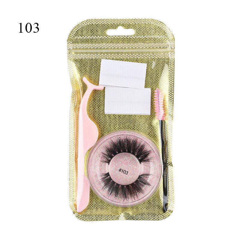 Многоразовые самоклеящиеся клеевые полоски, пинцет для ресниц, набор кистей, накладные ресницы 103