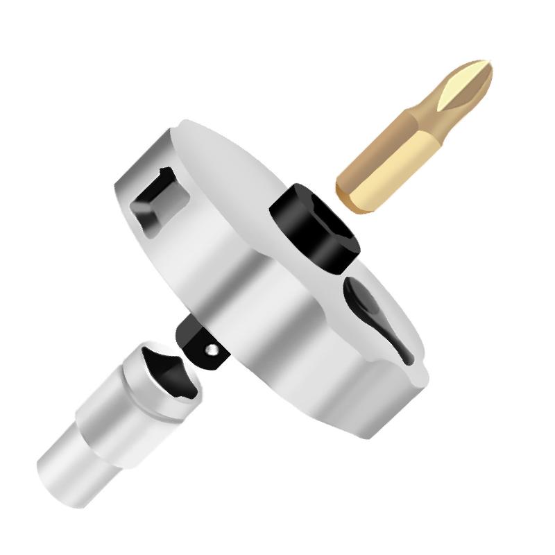 Steel Portable Palm Mini Ratchet 3-In-1 Socket Screwdriver Hand Tool Ratchet Screw 1/4 Inch All-In-One Ratchet Wrench