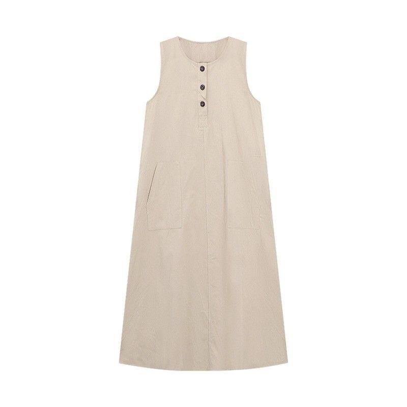 Sleeveless Casual Loose Dress Summer New Women's Clothing Temperament Thin Fishing Dating Dress Seaside Vacation