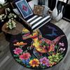 Colorful Dinosaur Round Area Rug,Carpet Rug for Living Room Bedroom Sofa Playroom Decor,Non-slip Floor Mat