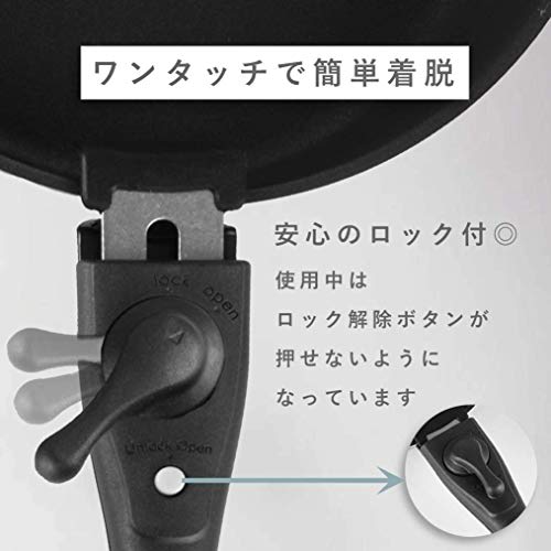 PEARL METAL Stack Plus Blue Diamond Coated IH Compatible 3-Piece Cookware Set A, Red, HB-5625