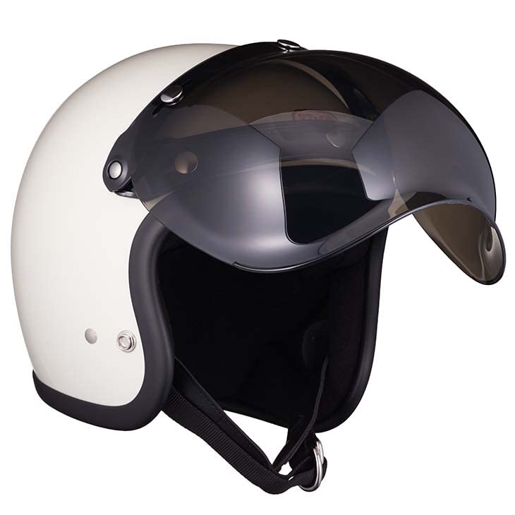 Shield Bubble Shield Light Smoke Jet Helmet Full Face Vintage Compatible with general SG standard helmets TT&CO.