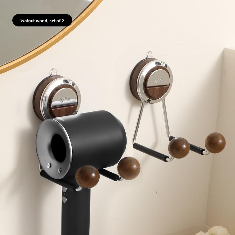 Hair Dryer Rack, Bathroom Non-drilling Wall-mounted Air Duct Rack, Wall Suction Cup Hair Dryer Stand, Bathroom Storage