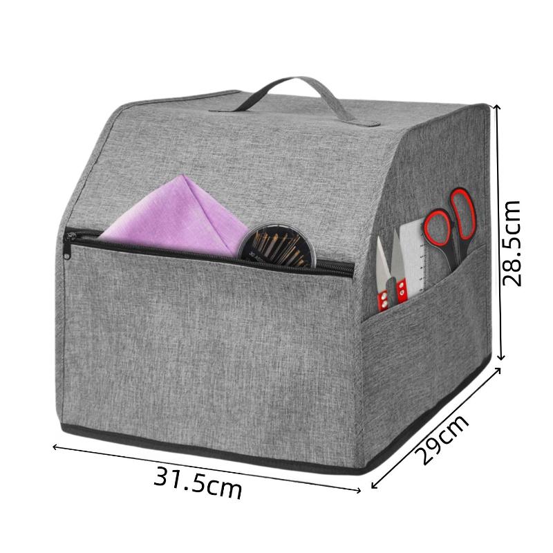 

Serger Machine Cover With Pockets Overlock Machine Cover For Storage Sewing Machine Dust Cover For Most Standard Sergers сірий колір