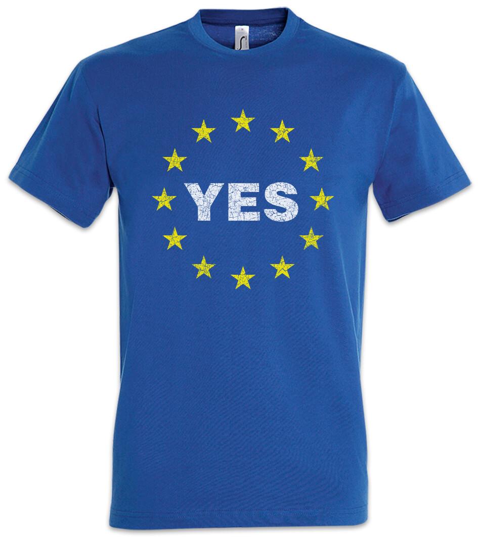 European Yes T-Shirt Mens Womens Tees Top Europe Remain Banner Flag Union EU Symbol Sign S