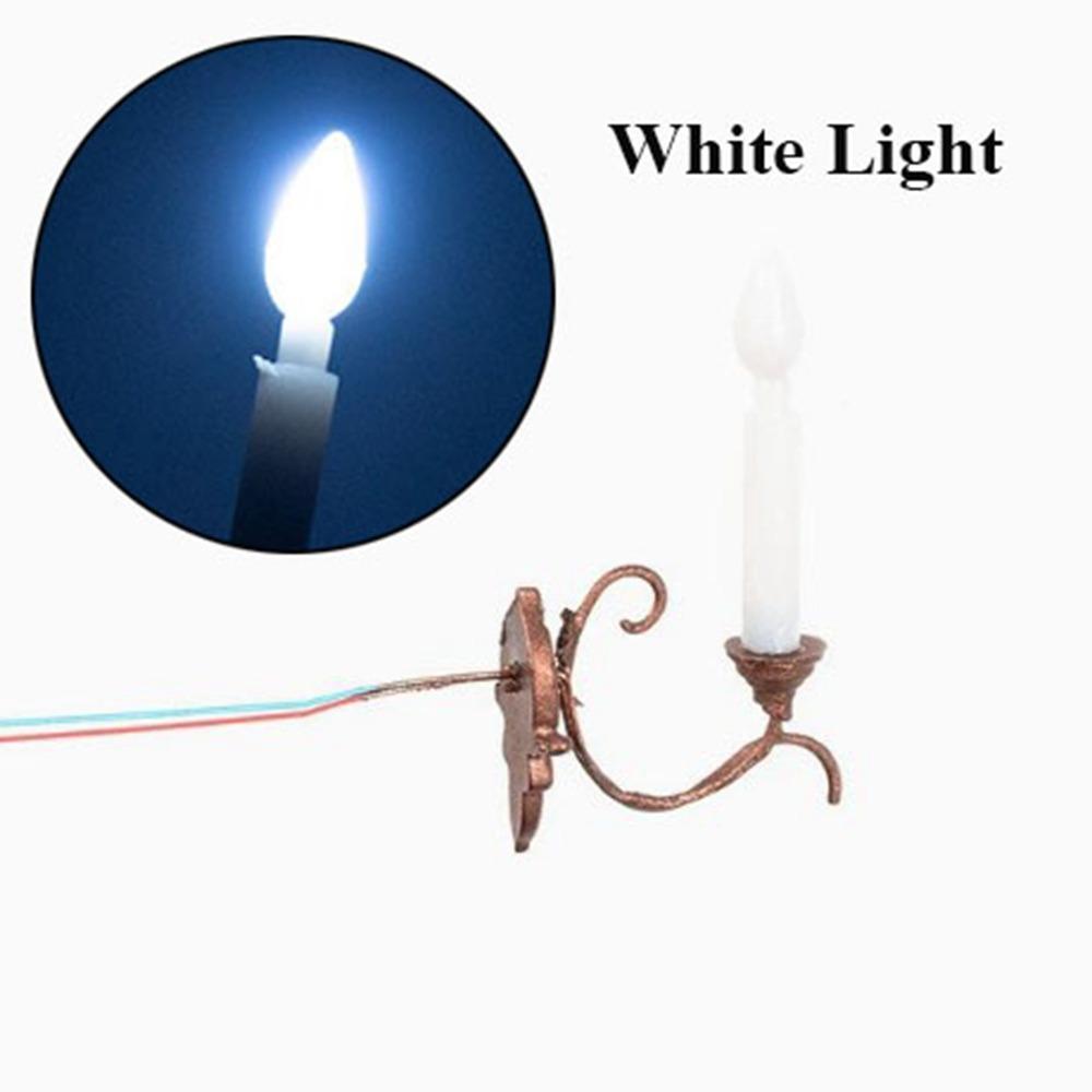 12V White/Warm Light Model ABS Metal Material Sand Table Chandelier Dollhouse Wall Lamp