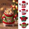 Haustierfotografie Kostüm Weihnachten Hamster Pullover, Weich Gestrickt Niedlich Feiertags Outfit, Gemütlich Klein Warm Kleidung Rollkragen Festlich Winterkleidung