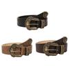 Comfortable PU Leather Waistband Retro Print and Secure Alloyed Clasp Wide Belt for Diverse Ages and Occasion