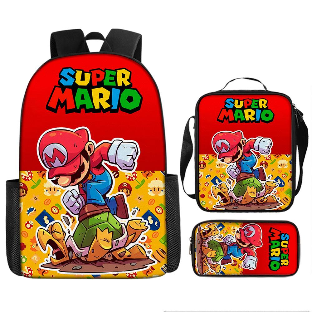 Cartoon Backpack, Primary And Secondary School Students Three-Piece Set, School Bag, Backpack, Shoulder Bag, Pencil Case.