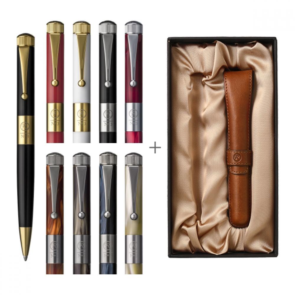 Romeo Romeo Gift Set  Small Ballpoint Pen And Pen Case  Brown