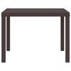 Garden Table Brown 100 X 100 X 73 Cm Poly Rattan