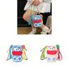 Handwoven Woolen Cute Cartoon Messenger Bag With Phone Pocket For Daily Use