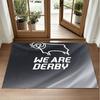 Derby County Design Crystal Velvet Rug Soft Decorative Mat for Bedroom Entrance