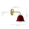 Nordic Ins Cream Glass Bowknot Bell Wall Lamp Bedside Bedroom E27 LED Wall Mounted Kitchen Island Kids/Princess Room Store Cafe