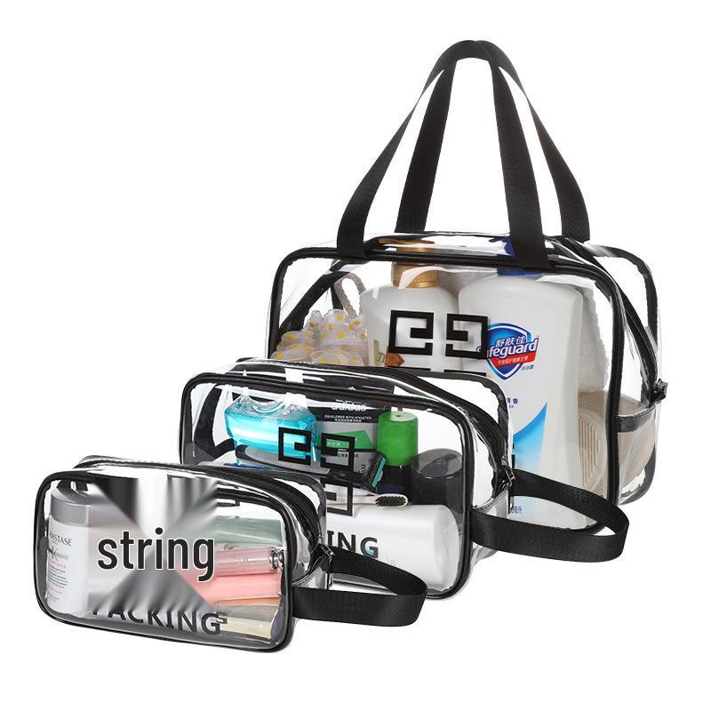 

Прозрачная косметичка из ПВХ: Большая вместимость, водонепроницаемый, портативный дорожный органайзер для косметики Small прозрачный