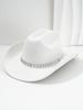 Men & Women Cowboy Hat – Fashionable Diamond Sword Rhinestone Hat Chain – Vintage Gentleman Fedora Jazz Cap