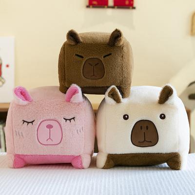 New Product Square Capybara Plush Toy Creative Kapibala Doll Pillow Sofa Ornaments Grab Machine Doll