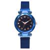 Women Fashion Luminous Numbers Starry Sky Quartz Watch Magnetic Wristwatch Buckle