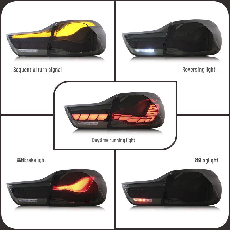 BMW 4 Series M4 Dragon Scale LED Tail Lights with Flowing Turn Signals (2014-2020)