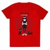 ** T-shirt Ufficiale con Licenza Emily the Strange Gatto Rosso Vorticoso **