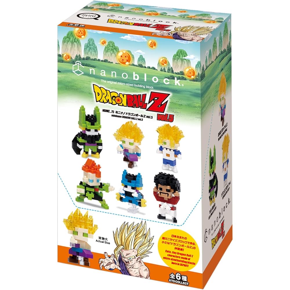 Kawada Nano Block Mini Nano Dragon Ball Z Vol.5 Box Set 6 Pieces Collectible Building Toys