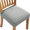 Elastic Solid Color Stretch Jacquard Chair Cushion Cover for Dining Chairs