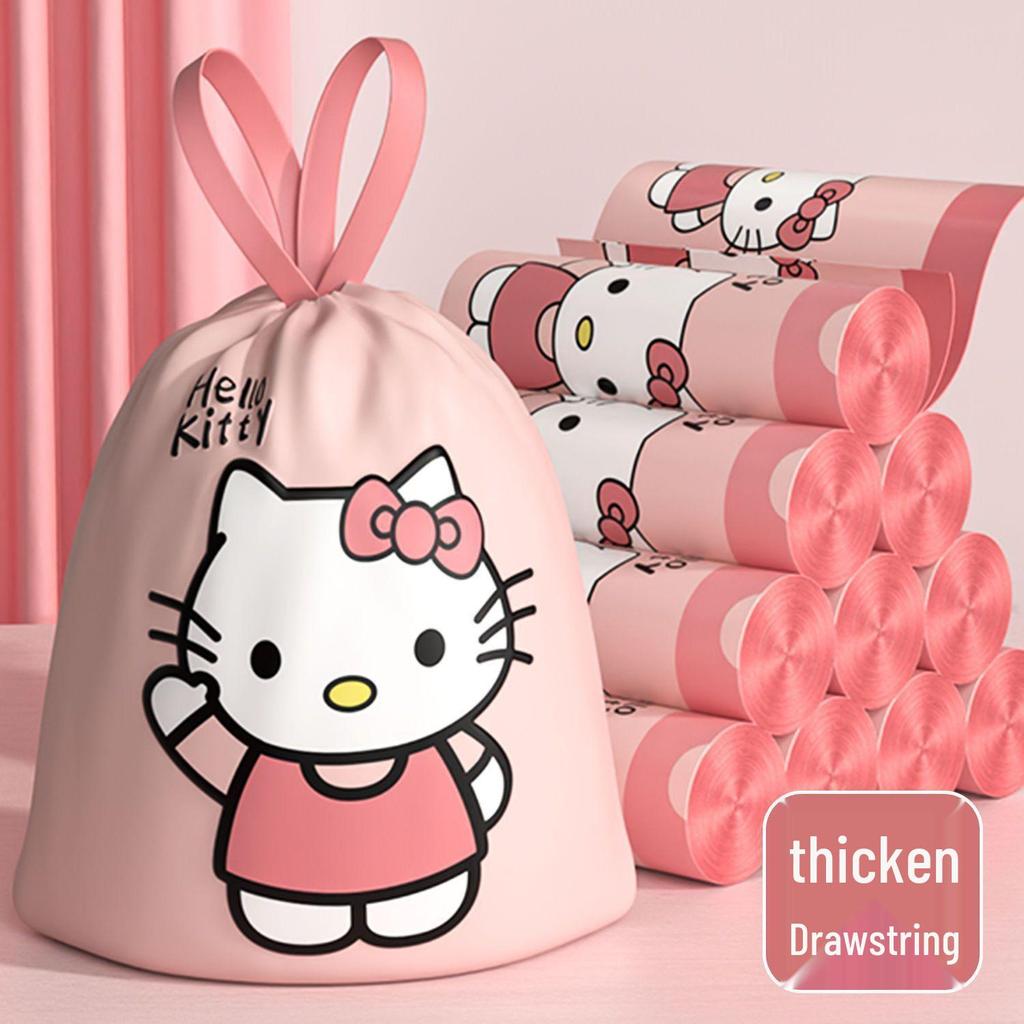 Shin-chan Extra Thick Drawstring Kitchen Trash Bags - Large, Durable, and Handheld