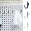 10Pcs Black/White/Grey Peg Board Hook Plastic Storage Rack Utility Hole Board Hook  for Home