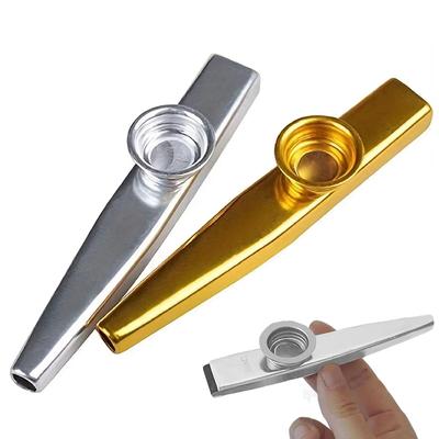 1 Stück Metall-Kazoo Tragbare Musikinstrumente für Freizeitunterhaltung Hum Festival Party Treffen Aufführungsinstrumente TMZ