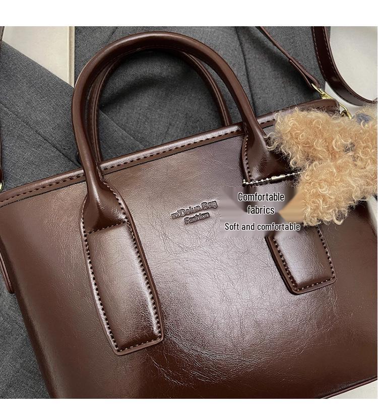 2025 Retro Texture Small Women's Mori Style Shoulder & Crossbody Bag - Autumn/Winter Fashion Bucket Handbag