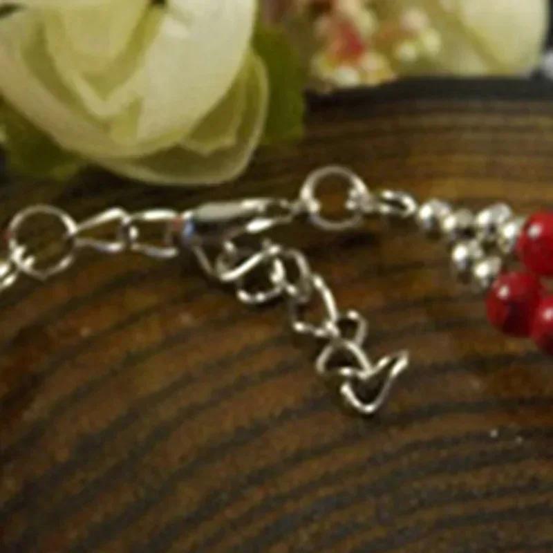 Women Fashion Vintage Ethnic Bracelet Korean Edition Double Layer Handicraft Retro Double Rowed Turquoise Bracelet Accessories